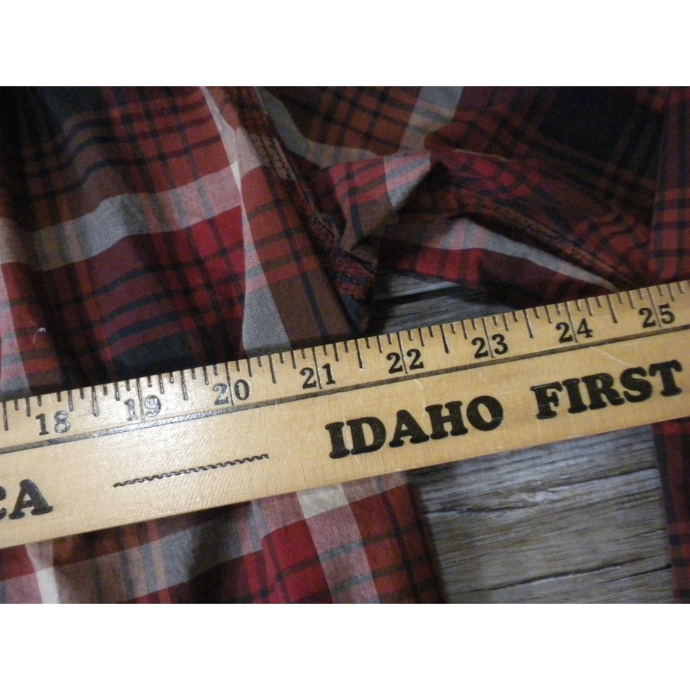 Carhartt Shirt Mens L Red Black Plaid Rugged Flex Relaxed Lightweight Workwear - Picture 6 of 9